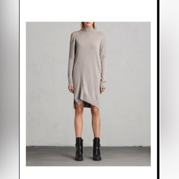 Allsaints Cecily Assymetrical Dress - Picture 1 of 4